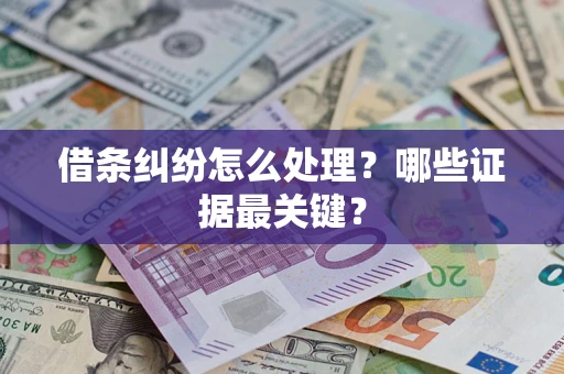 武汉借条纠纷怎么处理？哪些证据最关键？
