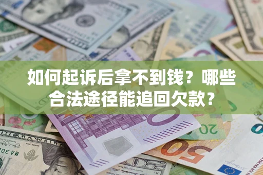 武汉如何起诉后拿不到钱？哪些合法途径能追回欠款？