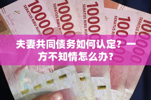 武汉夫妻共同债务如何认定？一方不知情怎么办？