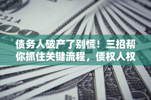 武汉债务人破产了别慌！三招帮你抓住关键流程，债权人权益不再缩水