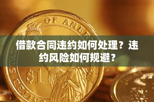 武汉借款合同违约如何处理？违约风险如何规避？
