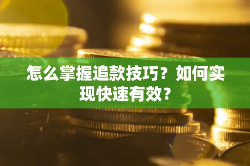 武汉怎么掌握追款技巧？如何实现快速有效？