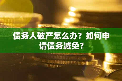 武汉债务人破产怎么办？如何申请债务减免？