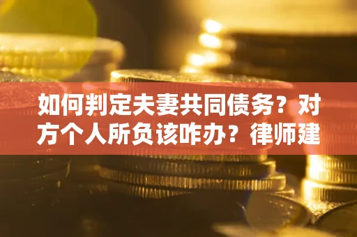 武汉如何判定夫妻共同债务？对方个人所负该咋办？律师建议